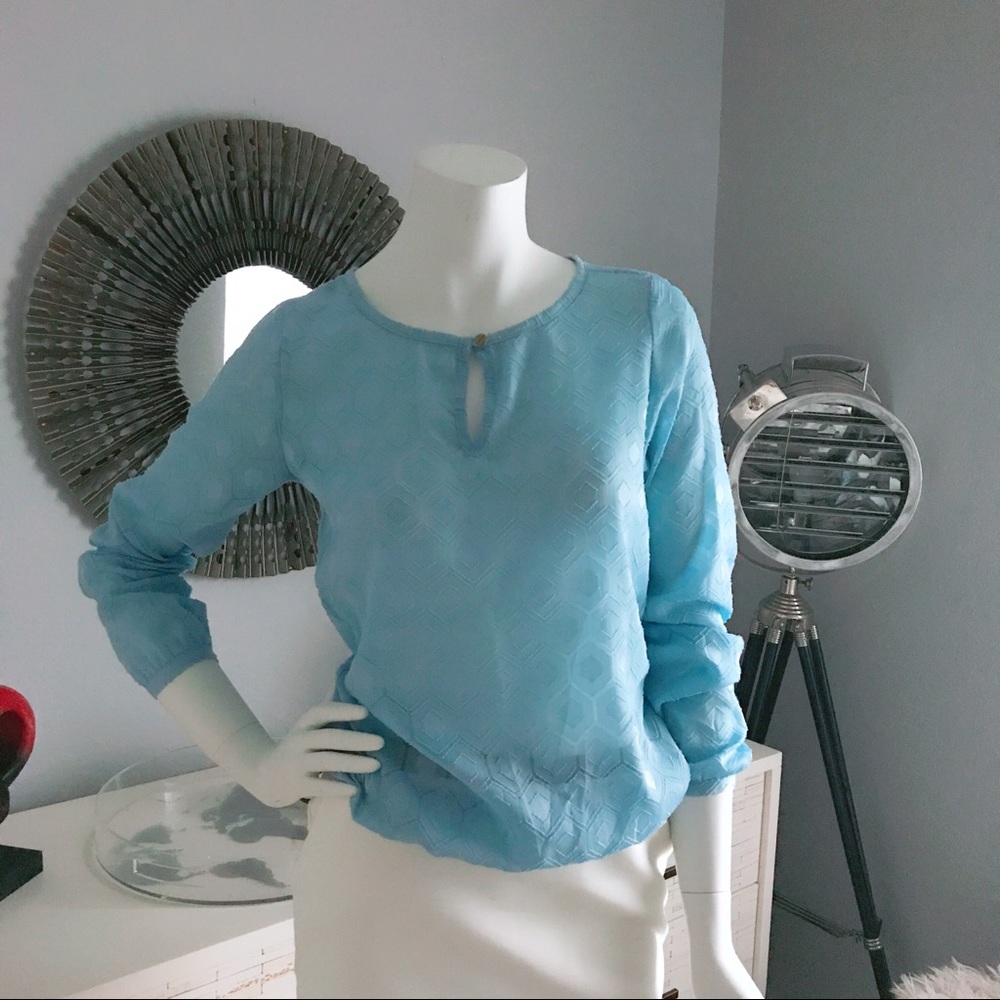 Light blue top